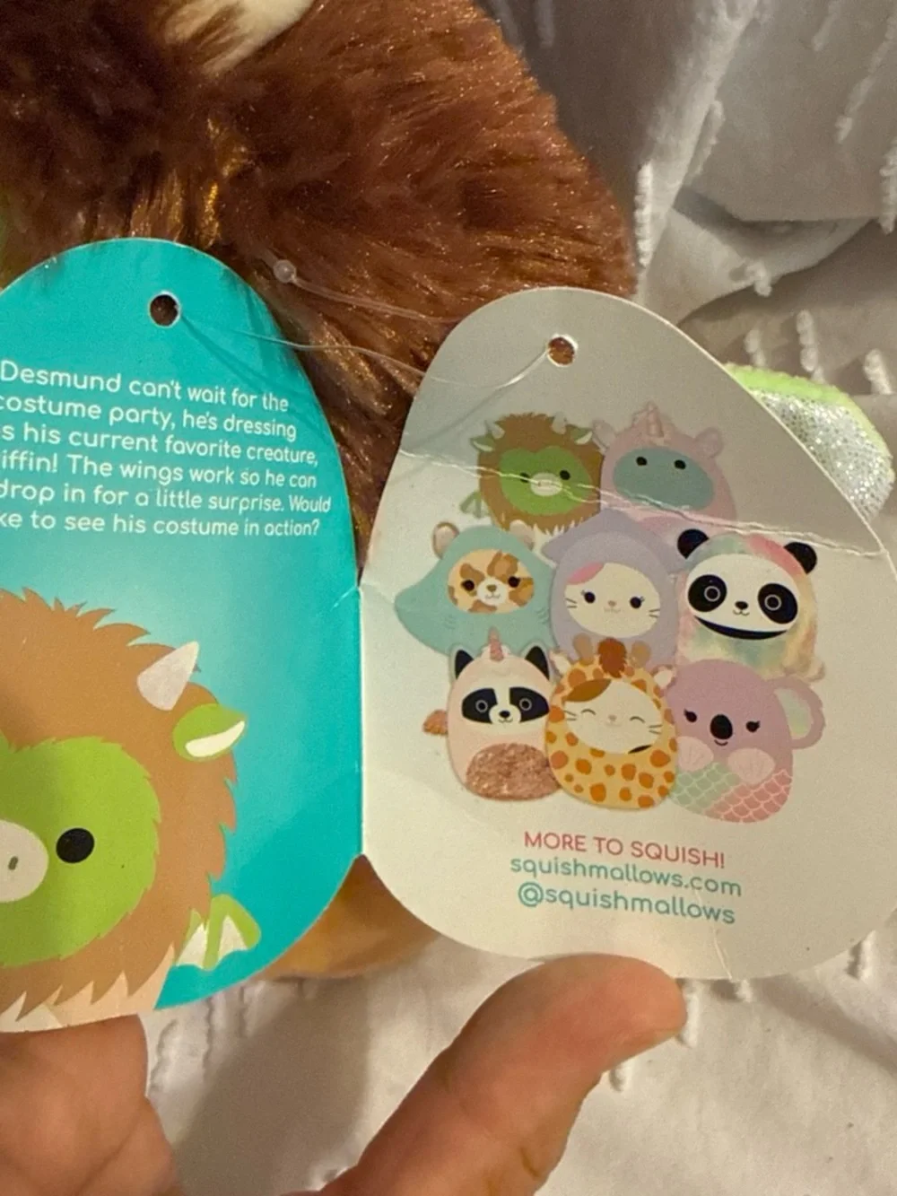Squishmallows Bundle – Desmund Monster 7.5” + Giraffe 8” Kellytoy Plush